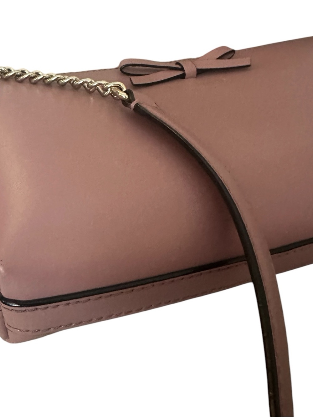 kate spade Sawyer Street Declan | Dusty Peony Leather Crossbody - Chain Strap - Picture 14 of 16